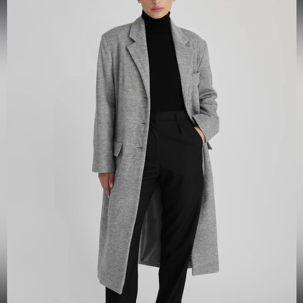 Gray Wool Overcoat